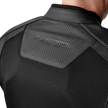 S1 D3o Mesh Leather Jacket Black Lg
