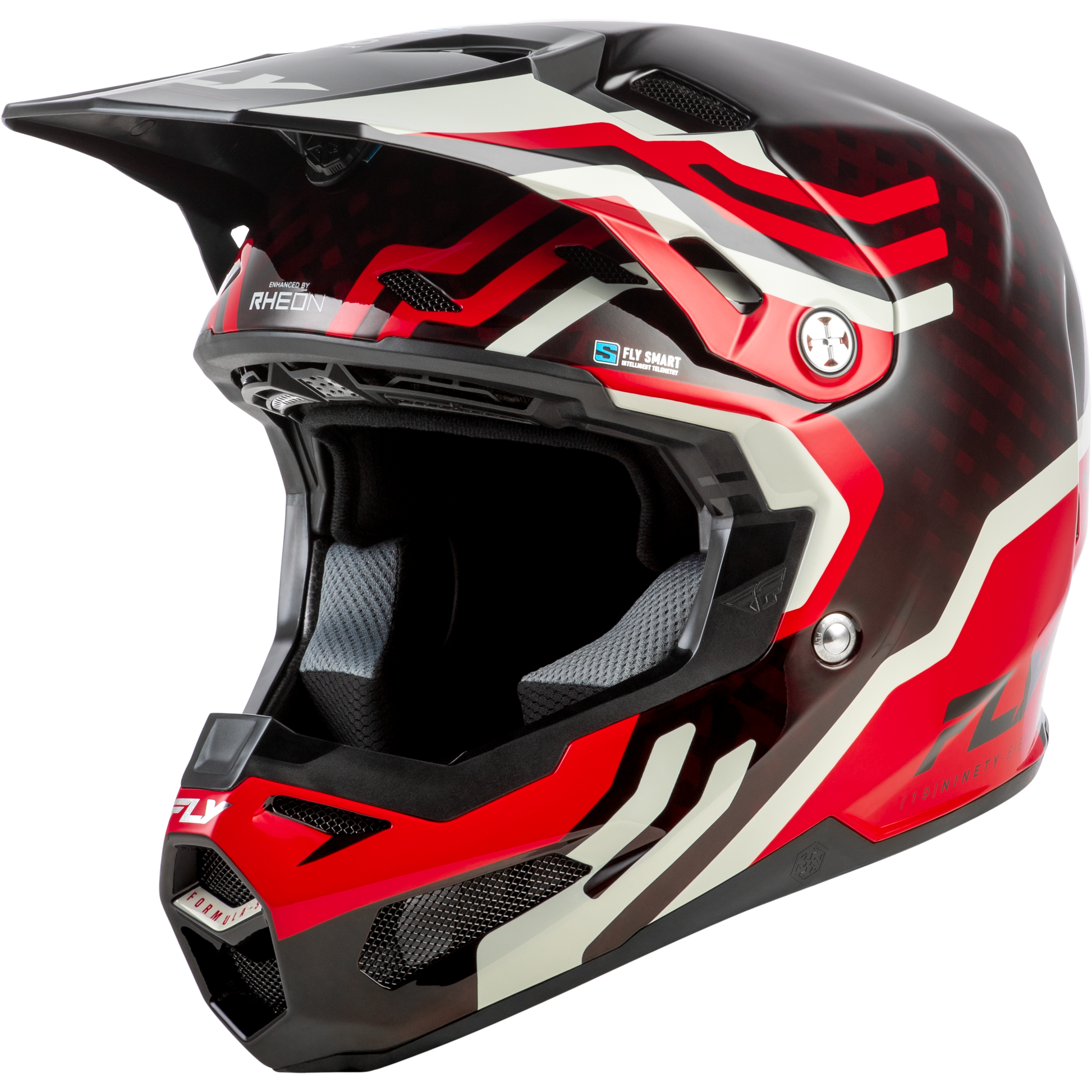 Formula S Carbon Byte Helmet Red Carbon/Red/Grey Sm
