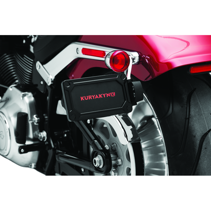 Kuryakyn Nova Side Mount License Plate Frame Gloss Black