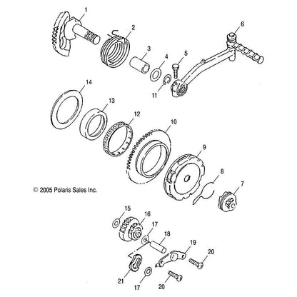 Polaris ATV Clutch Set, Genuine OEM Part 0450176, Qty 1
