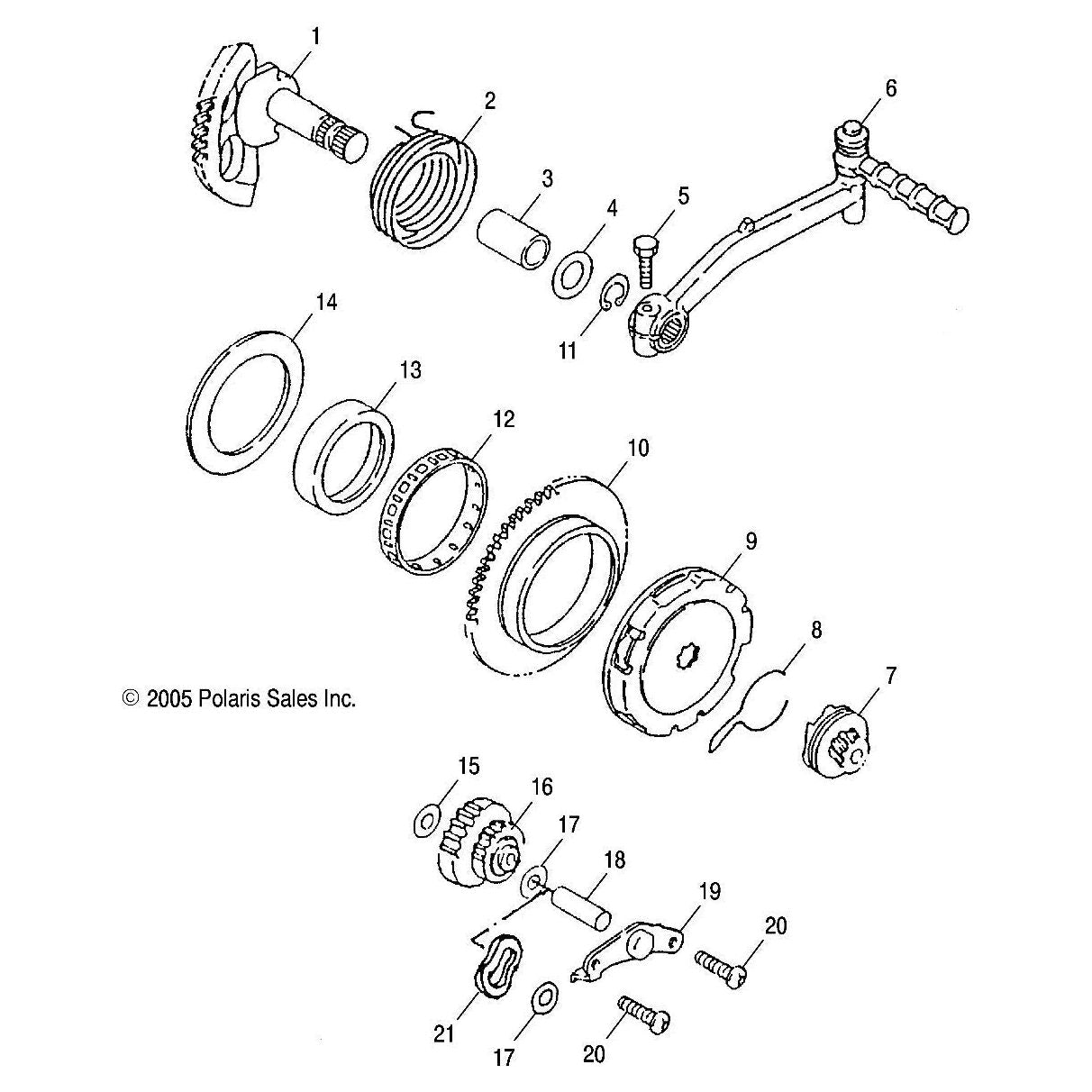 Polaris ATV Clutch Set, Genuine OEM Part 0450176, Qty 1