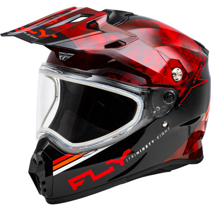 Trekker Cw Conceal Helmet Dual Shld Red/Black Xl