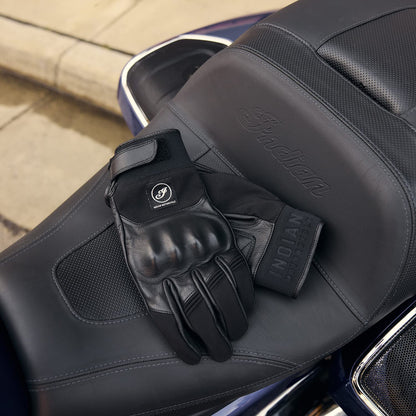 Indian Motorcycle Men's Softshell Glove, Black - L - 286285006