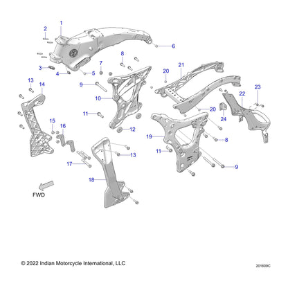 Indian Motorcycle Ranger Indian Motorcycle Screw, Genuine OEM Part 7519794, Qty 1