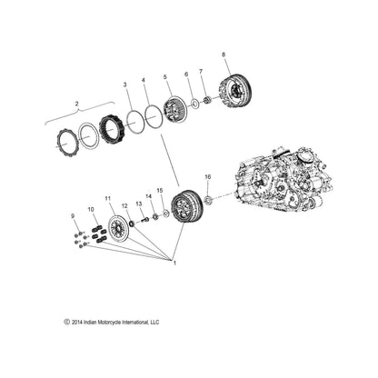 Indian Motorcycle Clutch Spring, Genuine OEM Part 7044758, Qty 1