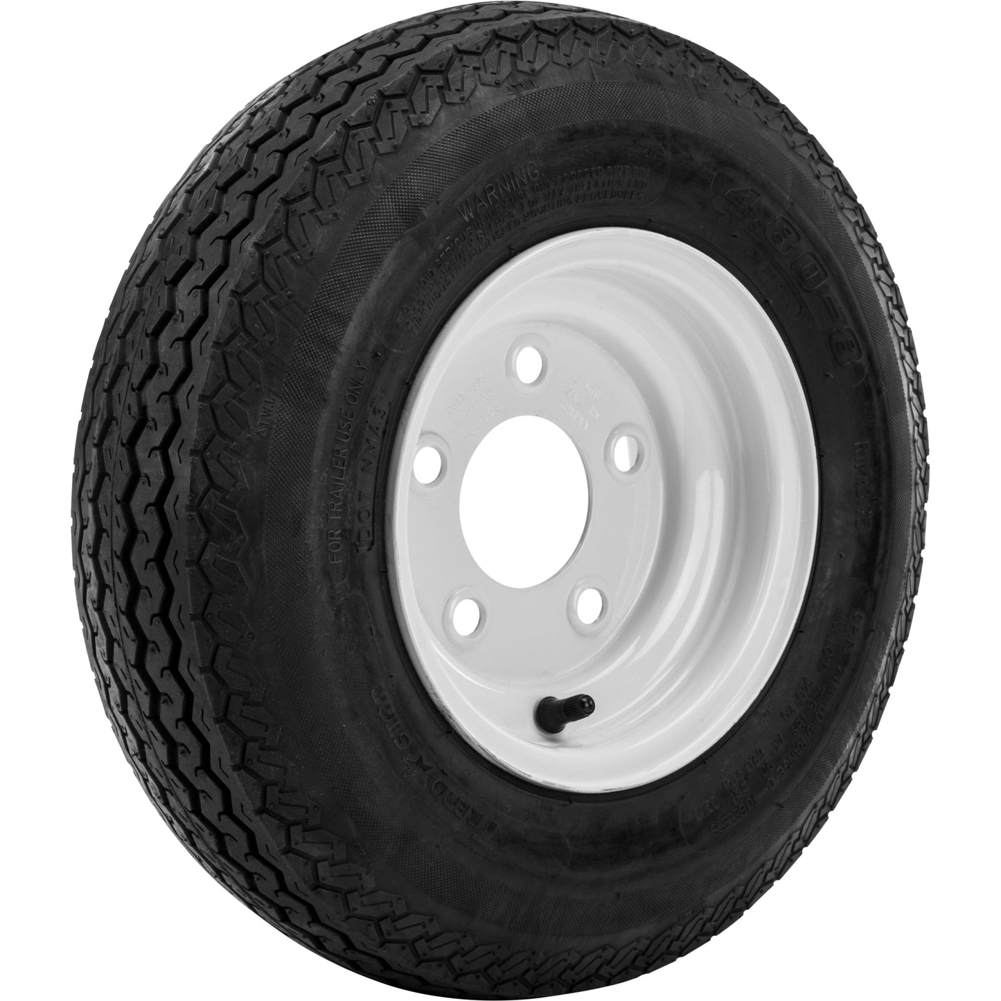 Trailer Tire And Wheel Assembly White