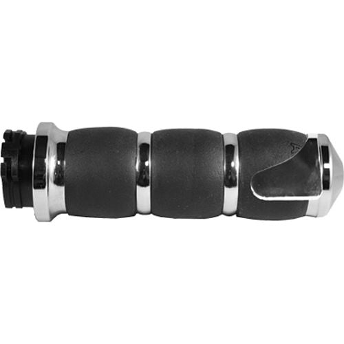 Velvet Air Grips W/Cable Throttle Boss Chrome