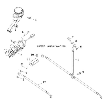 Polaris RZR Master Cylinder Brake Assembly, Genuine OEM Part 0455220, Qty 1