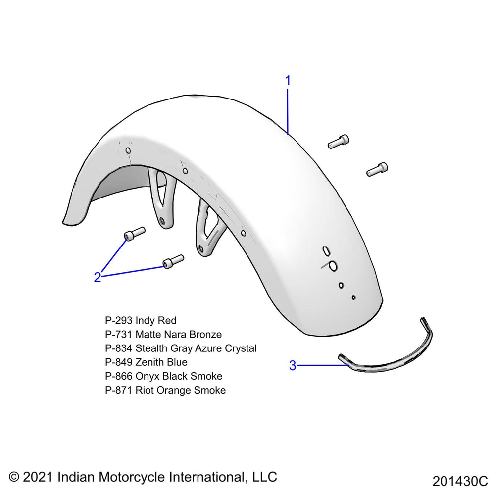 
                      
                        Indian Motorcycle Fender Edge Trim, Genuine OEM Part 8360149, Qty 1
                      
                    