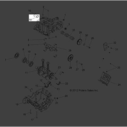 Polaris Ranger Retaining Ring, Genuine OEM Part 7710512, Qty 1