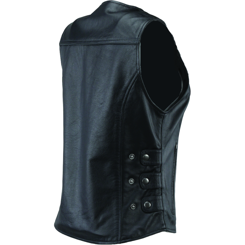 Kuryakyn Leather By River Road Plains Leather Vest Black Womens - Small