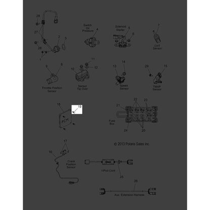 Polaris Ranger Plastic Dart Clip, Black, Genuine OEM Part 7670141, Qty 1