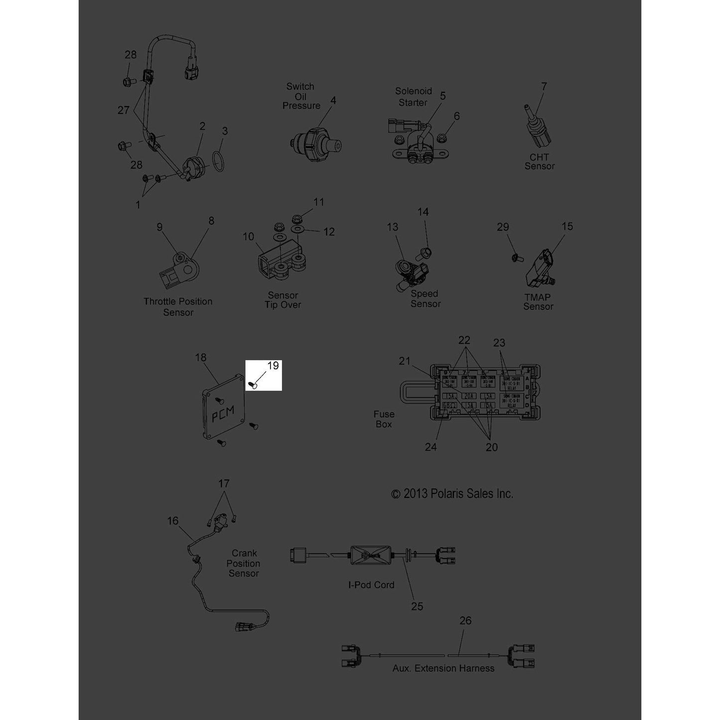 Polaris Ranger Plastic Dart Clip, Black, Genuine OEM Part 7670141, Qty 1