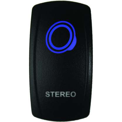 DragonFire Racing Lighted Switch Stereo On/Off Blue