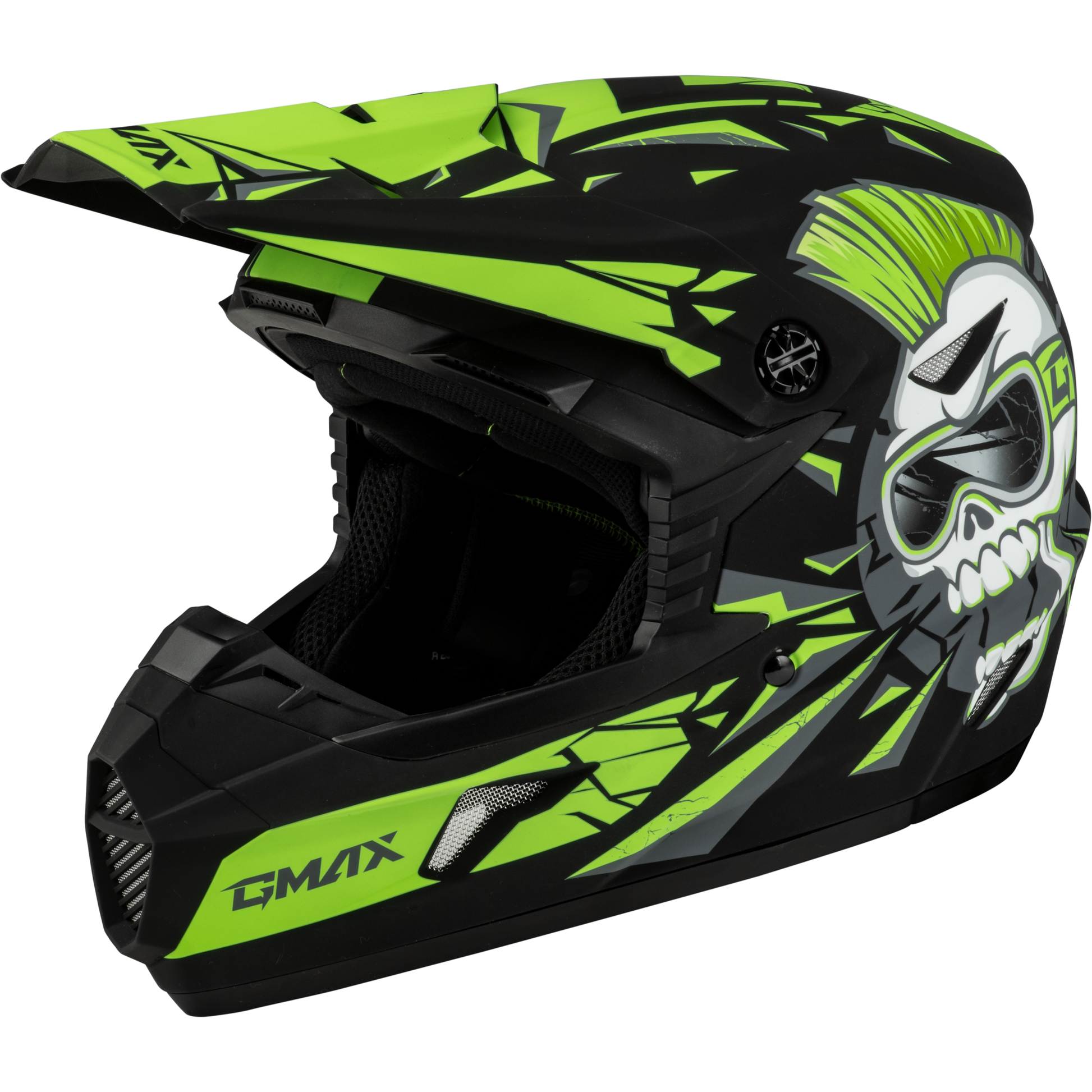 Youth Mx 46y Unstable Helmet Matte Black/Green Yl