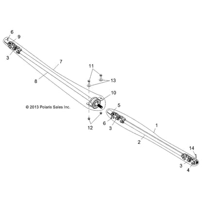 Polaris Ranger Rear Propshaft Assembly, Genuine OEM Part 1333147, Qty 1