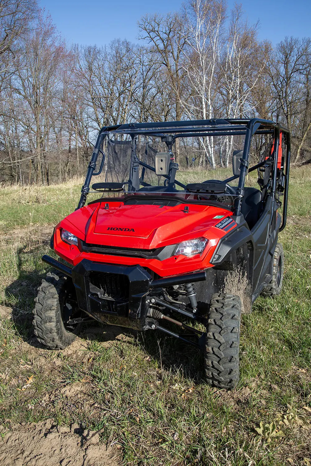 Poly Front Windshield Full Fixed Vented Hon