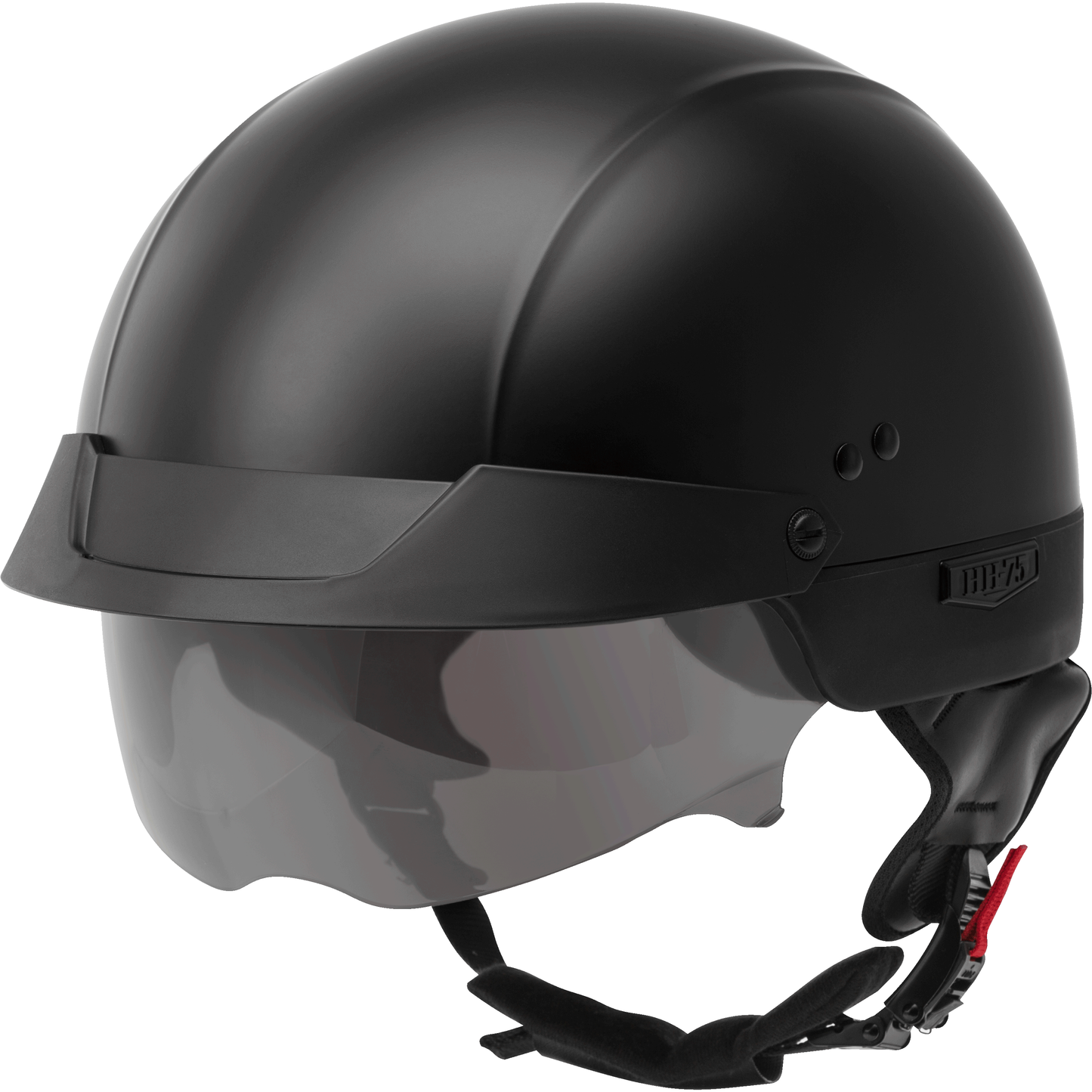 Hh 75 Half Helmet Matte Black Xl