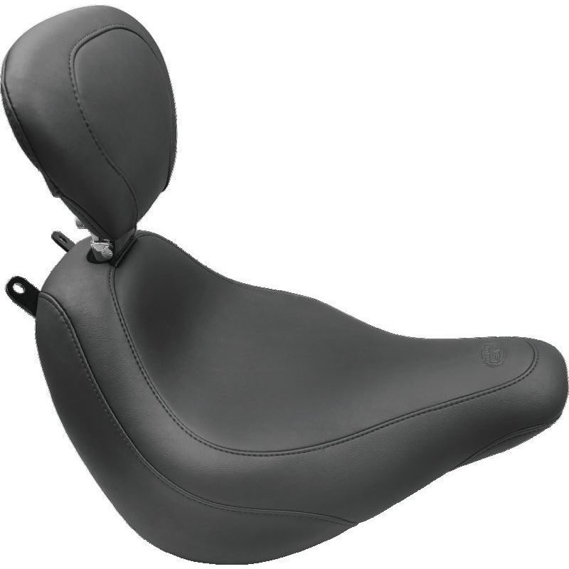 Mustang 18-19 Honda Gold Wing GL1800 Standard Touring 1PC Seat w/ Driver Backrest - Black