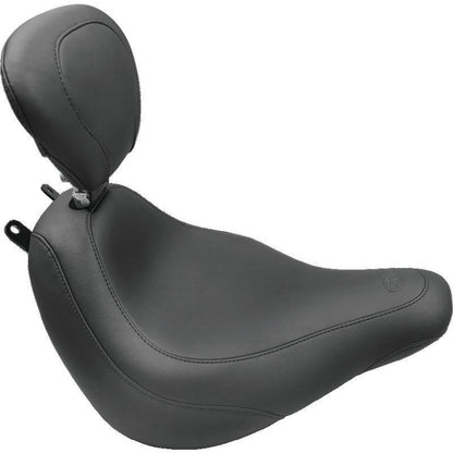 Mustang 18-19 Honda Gold Wing GL1800 Standard Touring 1PC Seat w/ Driver Backrest - Black