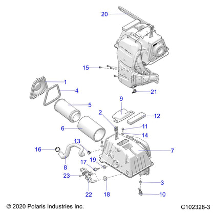 Polaris ATV Airbox Cover, Genuine OEM Part 5438983, Qty 1