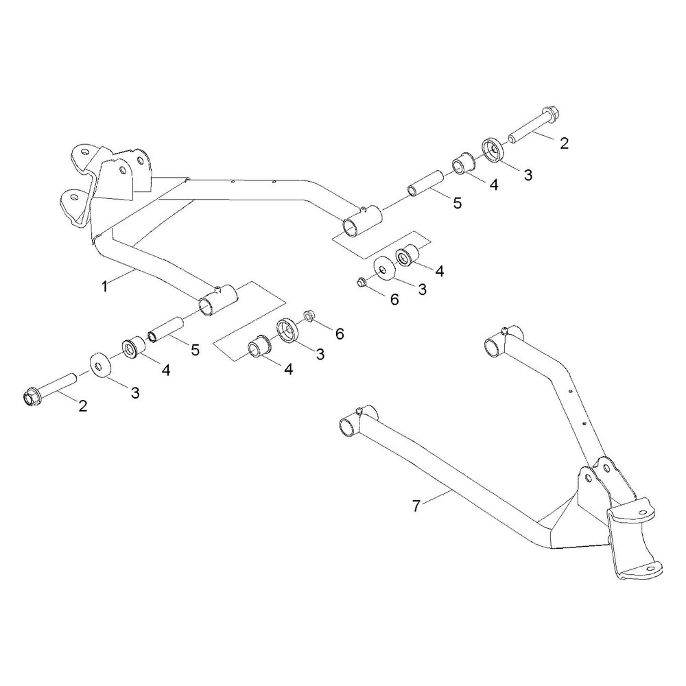 Polaris RZR Front Left Hand Control Arm, Medium Gloss Medium Gloss Black, Genuine OEM Part 0454270-067, Qty 1