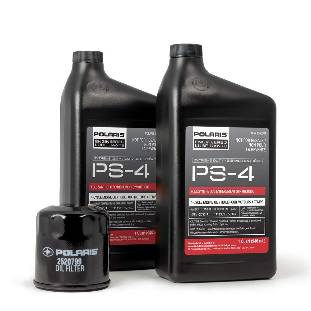 
                      
                        Polaris Ranger Full Synthetic Oil Change Kit, 2878924, 2 Quarts of PS-4 Extreme Duty Engine Oil and 1 Oil Filter
                      
                    
