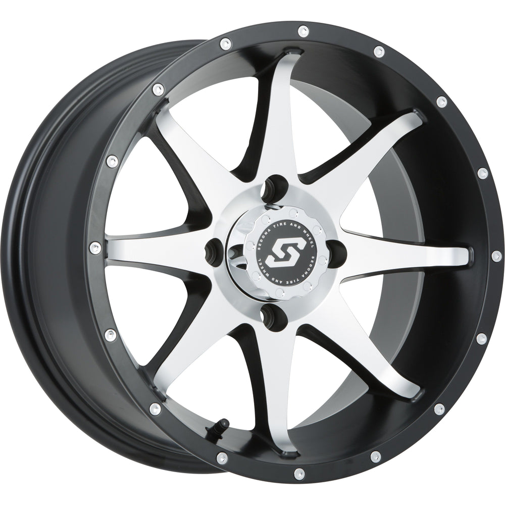 Storm Wheel 12x7 4/110 5+2 (+10mm) Blk/Machined