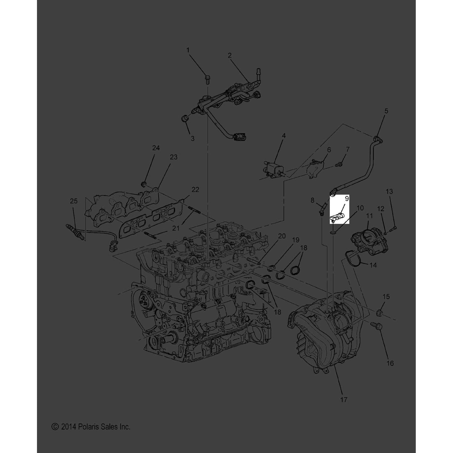 Polaris Slingshot Map Sensor GM, Genuine OEM Part 12591290, Qty 1