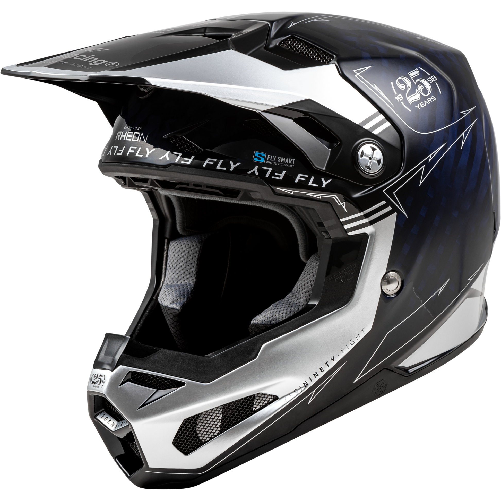 Formula S Carbon Legacy Helmet Blue Carbon/Silver 2x