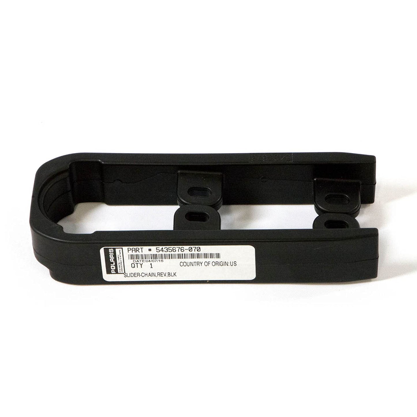 Polaris ATV Chain Slider, Gloss Black, Genuine OEM Part 5435676-070, Qty 1