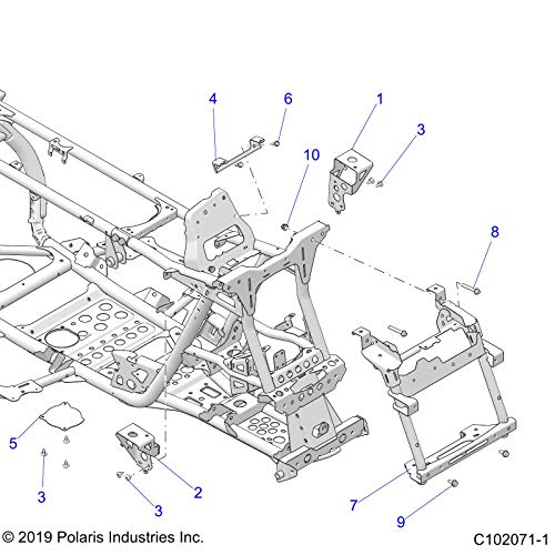 Polaris ATV Oil Filter, Plate, Genuine OEM Part 5267671, Qty 1