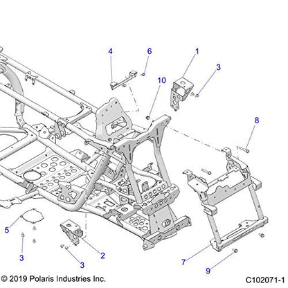 Polaris ATV Oil Filter, Plate, Genuine OEM Part 5267671, Qty 1