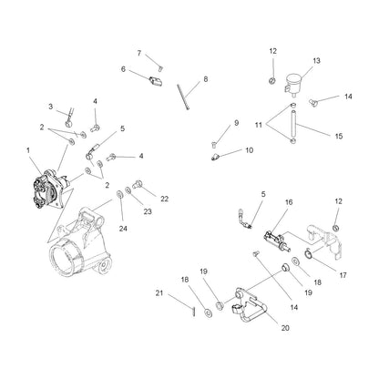 Polaris ATV Master Cylinder Brake Line, Rear, Genuine OEM Part 1910765, Qty 1