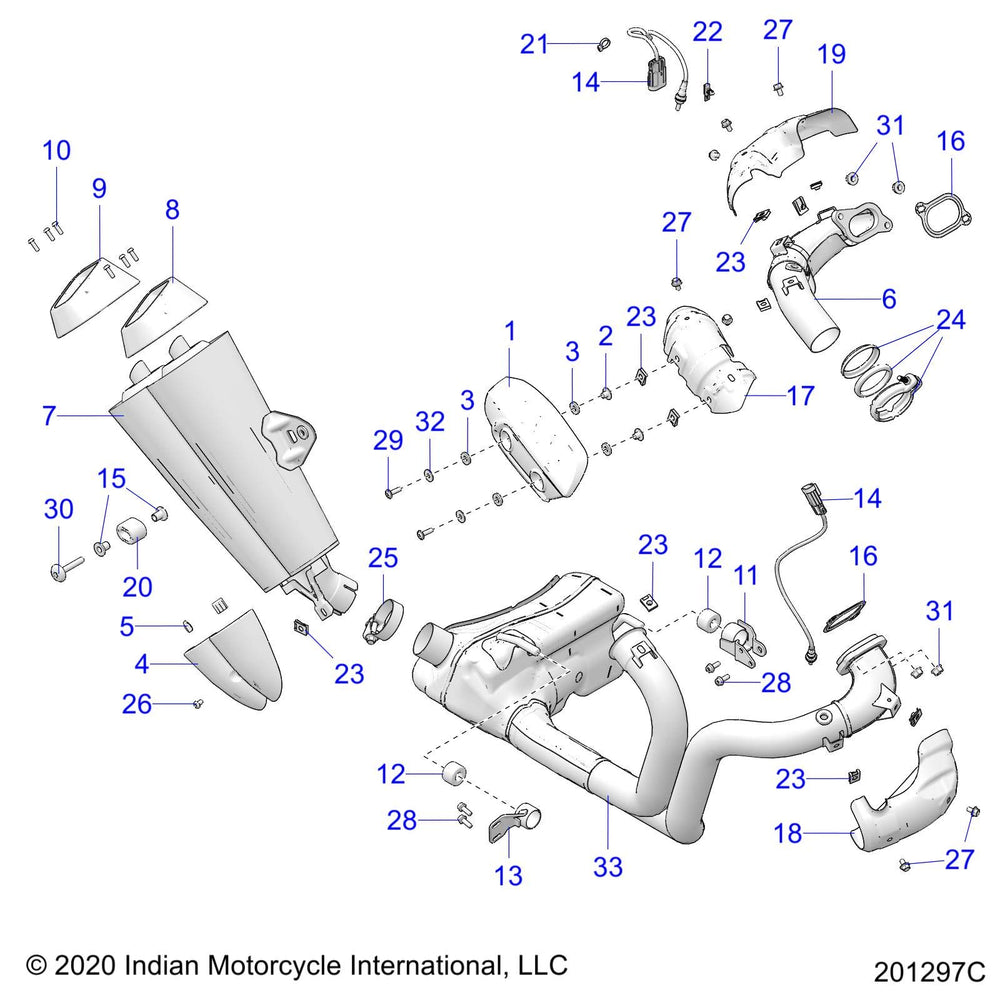 
                      
                        Indian Motorcycle Muffler Tip, Bottom, Genuine OEM Part 1263296, Qty 1
                      
                    