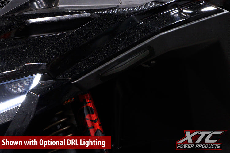 Auto Turn Signal Kit W/ Billet Lever And Front Drl Lights Pol