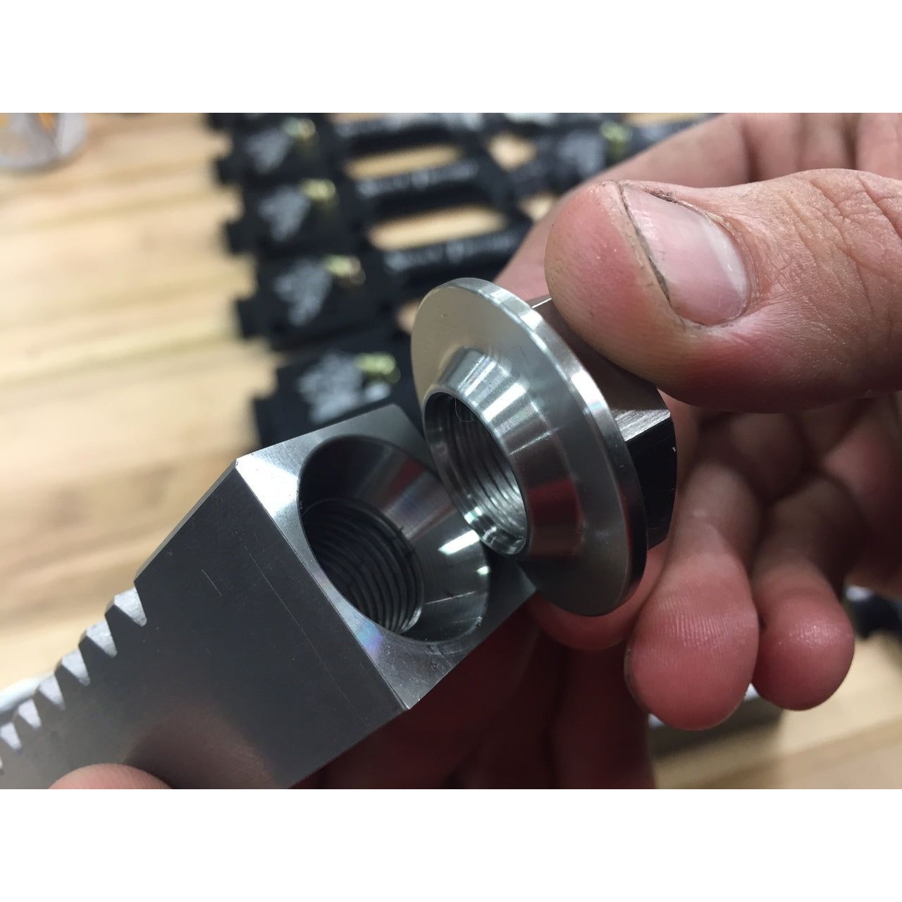 Patented "TAPER/LOCK" rod end jam nuts