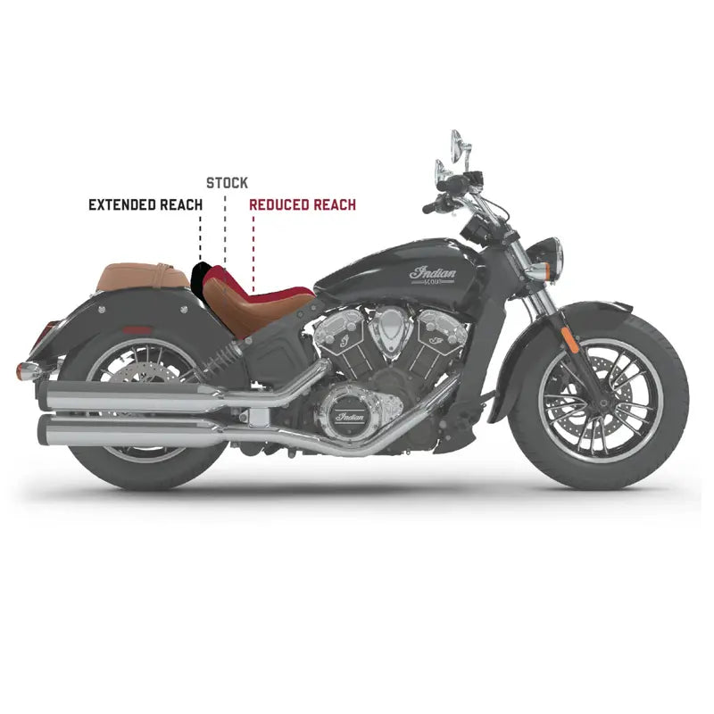 Indian Motorcycle Black Extended Reach Seat - 2880240-01