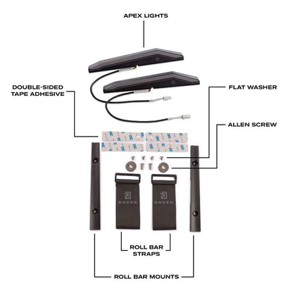 RAVEK Running Light Kit - White - Maverick R 65-701S