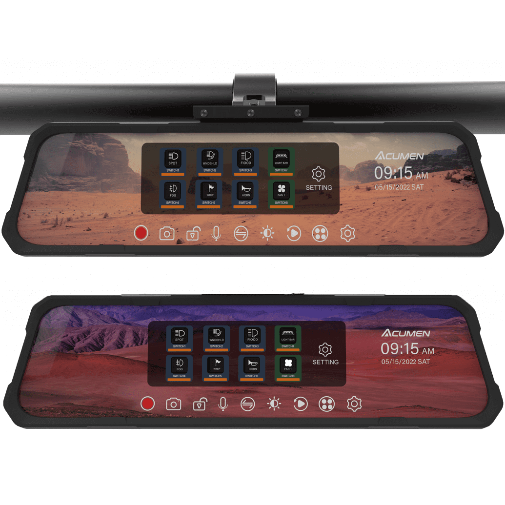 Acument Front/ Rearview mirror switch control system