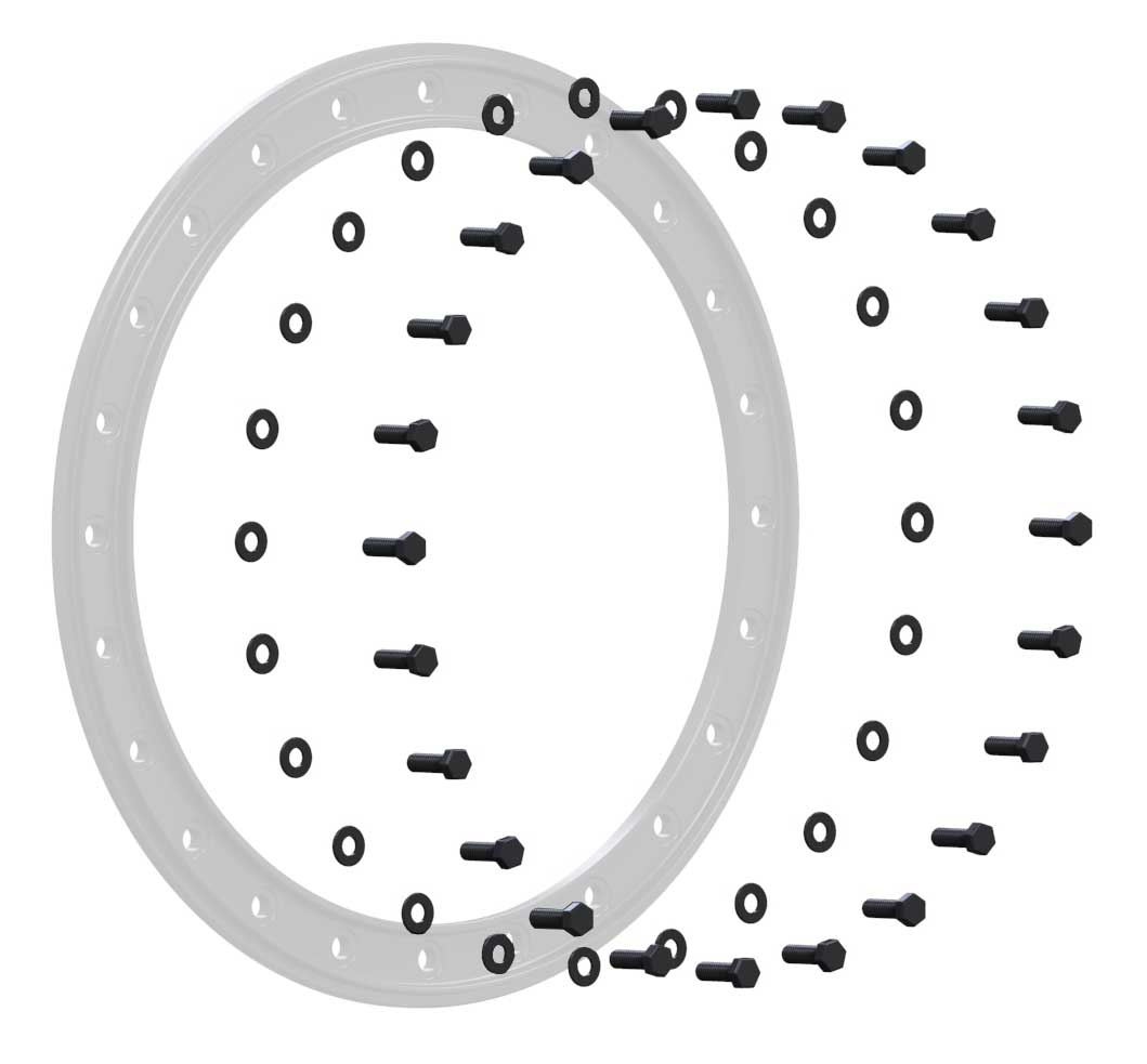 M8x25mm UTV Beadlock Hardware Kit Zinc
