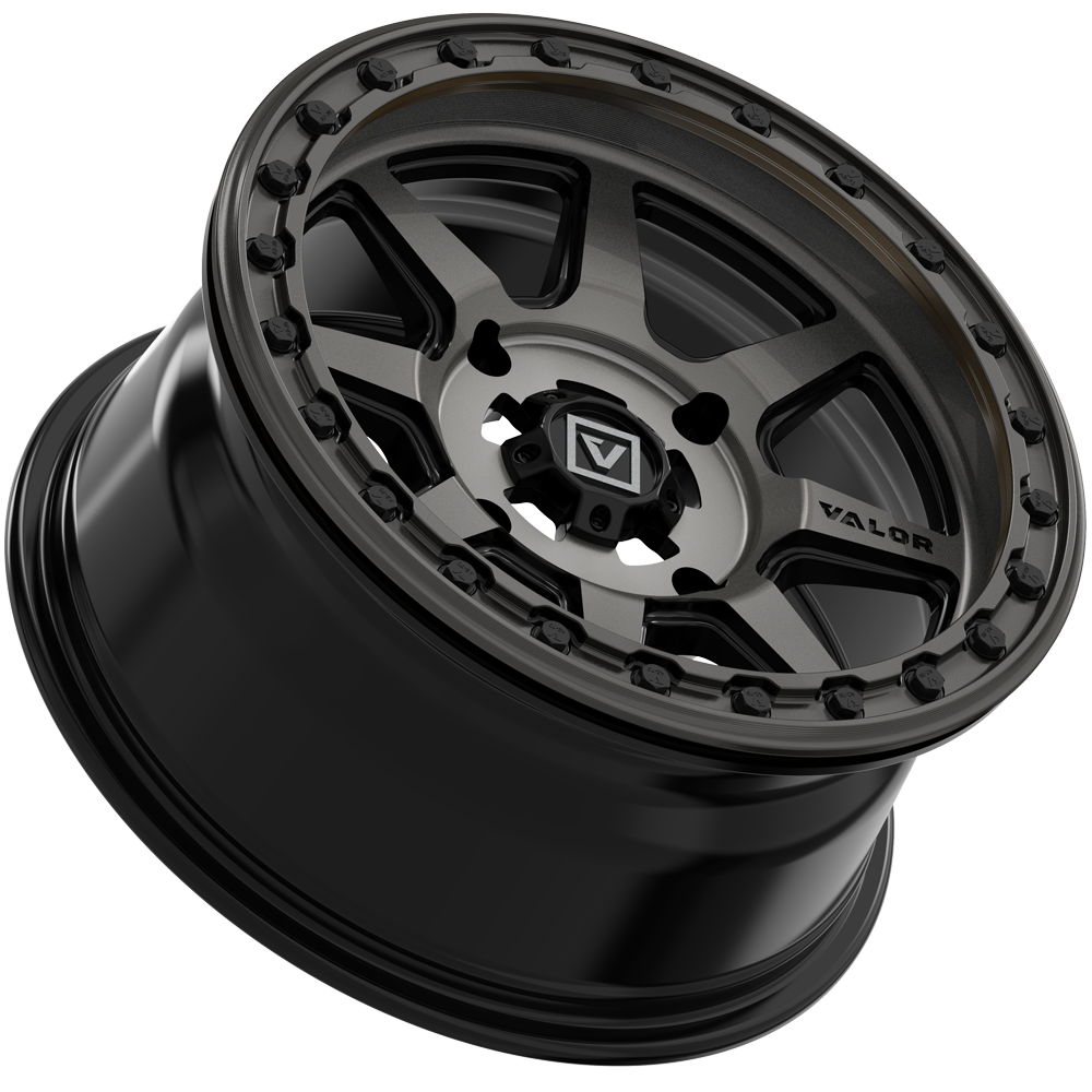 Alpha wheel and Tire kit - V13 Dark Tint UTV Beadlock - Valor Offroad