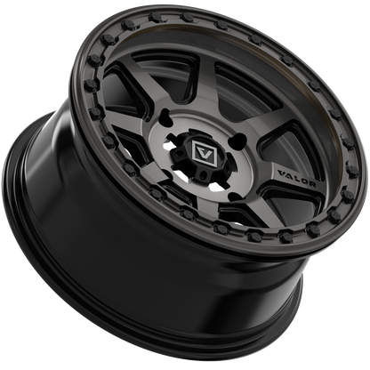 Alpha wheel and Tire kit - V13 Dark Tint UTV Beadlock - Valor Offroad