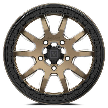 V15 Beadlock UTV Wheel in Satin Bronze - Valor Offroad