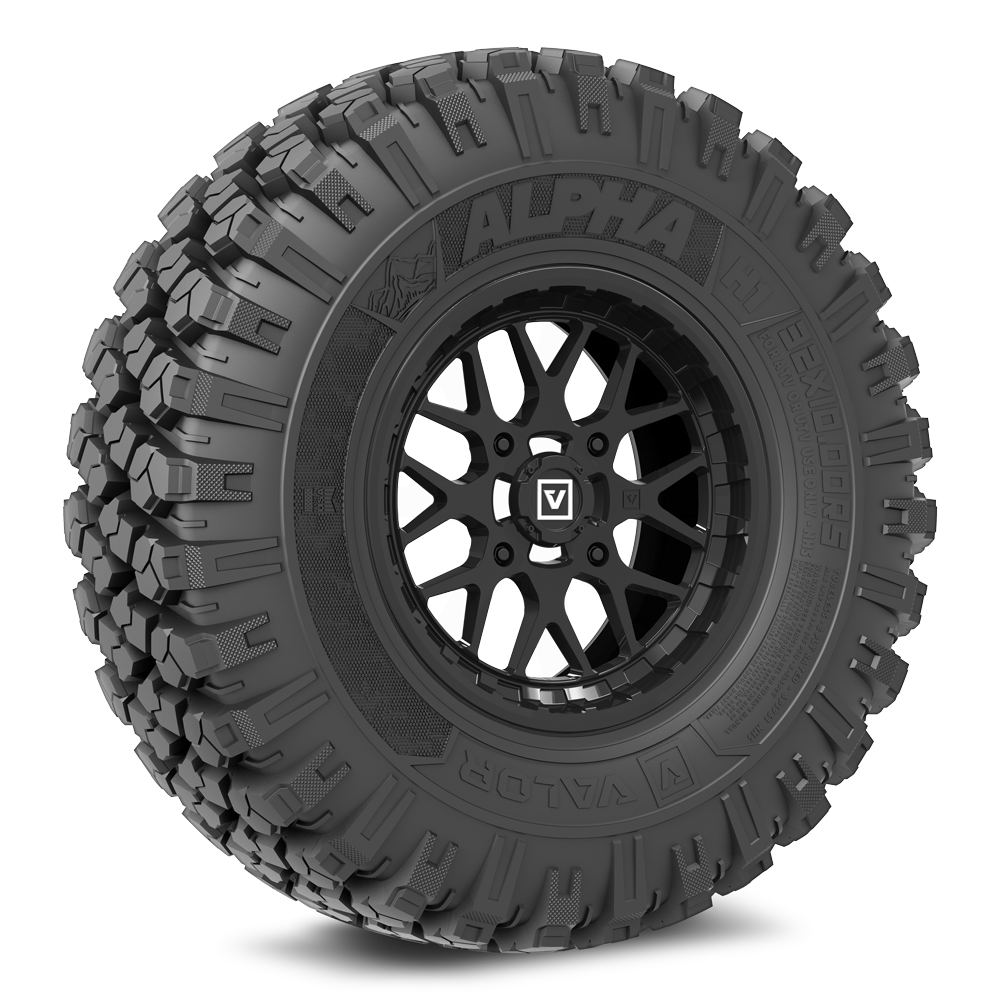 30" Alpha on 14x7 V03 UTV Wheel and Tire Kit