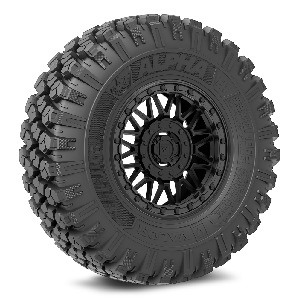 Alpha on 15x7 V08 SB UTV Wheel and Tire Kit