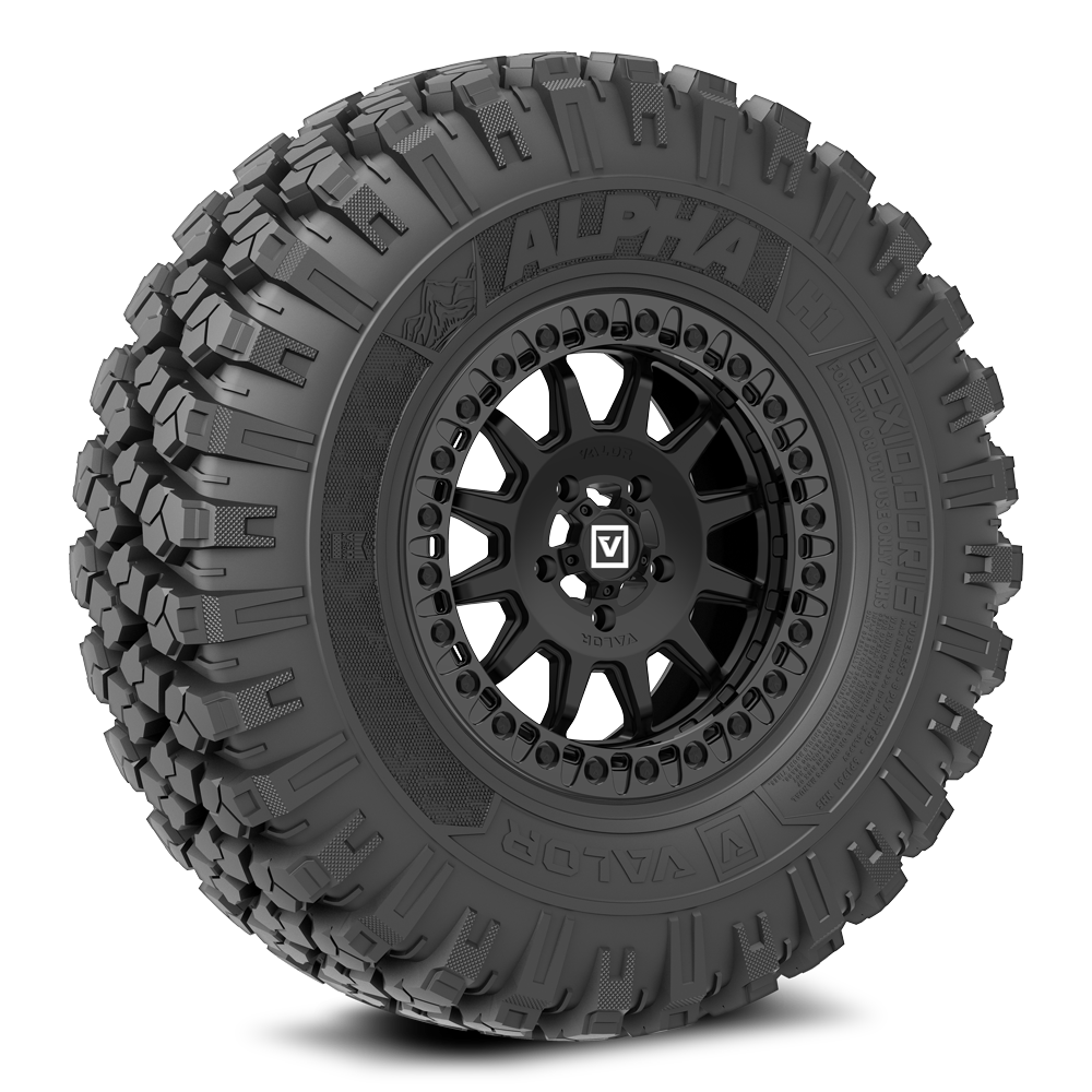 Alpha on 15x7 V09 SB UTV Wheel and Tire Kit
