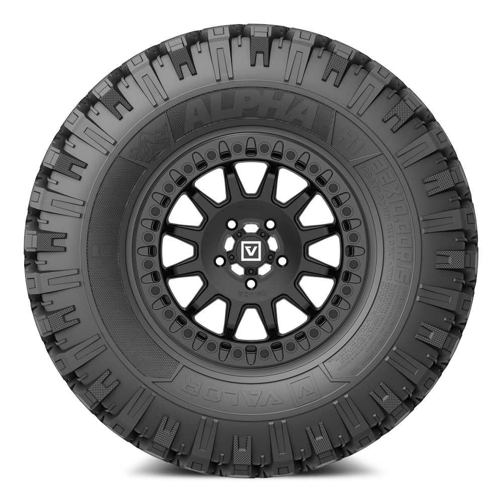 Alpha on 15x7 V09 SB UTV Wheel and Tire Kit