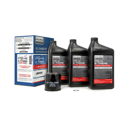 Polaris Full Synthetic Oil Change Kit, 3 Qts. PS-4 Extreme 0W-50 Engine Oil, 1 Oil Filter and Crush Washer - 2890058